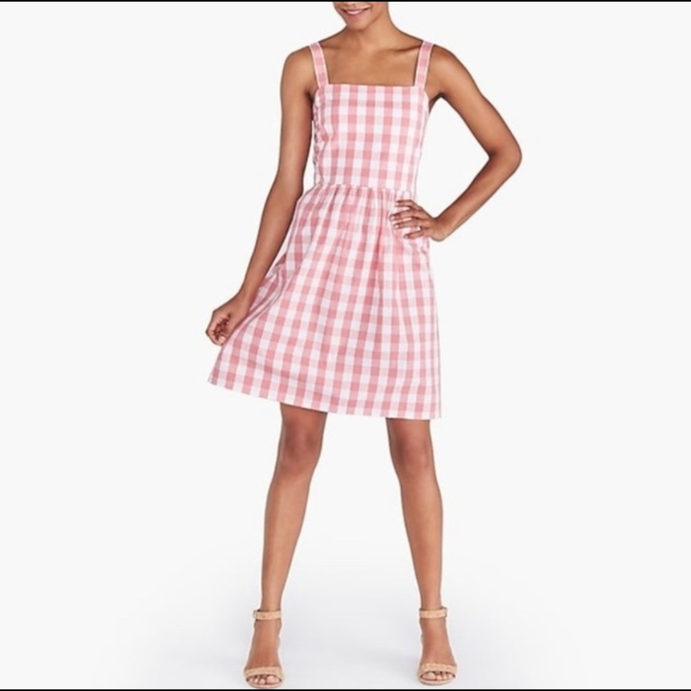 Pink Gingham J Crew Apron Dress